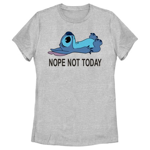 Girl's Lilo & Stitch Nope Not Today T-shirt - White - Small : Target