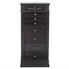 Jewelry Armoire With Full-Length Mirror, 7 Drawers, 24 Necklace Hooks, And Side Swing Doors - 2 of 4
