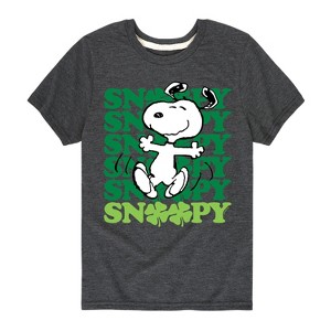 Boys' - Peanuts - Snoopy Clover Dance Short Sleeve Graphic T-Shirt - 1 of 4