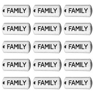 Unique Bargains Vintage Metal DIY Jewelry Making Mini Word Pendant 20 Pcs - 1 of 4
