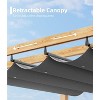 Outdoor Aluminum Pergola, Metal Freestanding Shelter with Adjustable Sun Shade Canopy, Reinforced Frame Outdoor Shelter for Patios - 3 of 4
