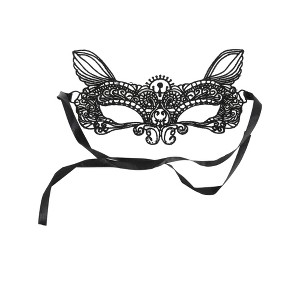 Unique Bargains Lace Half Face Party Mask Black 1 Pc - 1 of 4