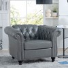 NicBex 38.98 Inch PU 1-Seater Single Sofa with Armrests and Wood Legs for Living Room,Apartment,Bedroom - 2 of 4