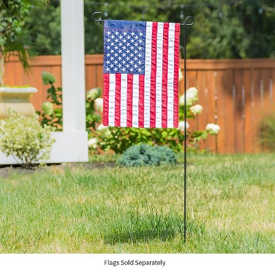 Evergreen Flag Elegant Sturdy Metal Garden Flag Stand - 18" Long x 44" High