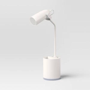 Task Lamp with Nightlight White - Room Essentials™ - 1 of 4
