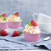 LotFancy 50Pack Aluminum Foil Baking Cups with Lids and Spoons, 5oz Foil Ramekins with Lids, Pink - 4 of 4