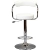 PAGED Contemporary Bar Stools Set of 2, Adjustable Swivel Kitchen Island Stools with Short Back Rounded Seat, Kitchen Chairs for Home Pub - 2 of 4