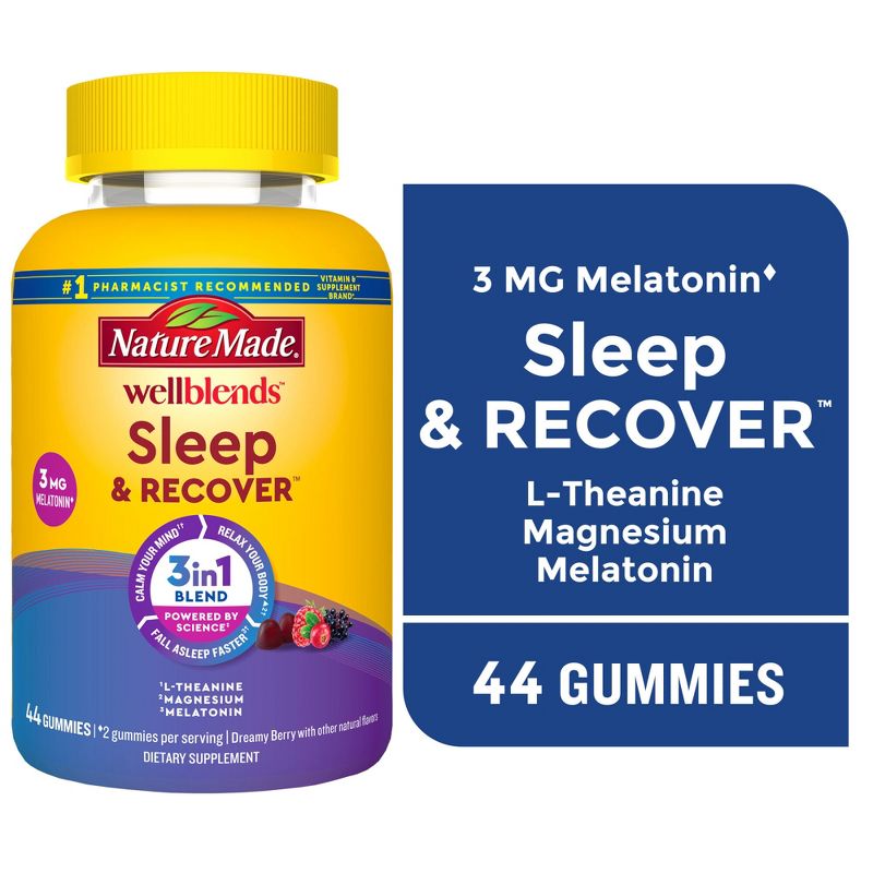 Nature Made Wellblends Sleep and Recover Sleep Aid Gummies with Melatonin, L theanine and Magnesium - 44ct, 5 of 11