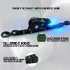 ATTOP 4-Pack Self-Retracting Ratchet Straps | 1" x 10 FT Auto Tie-Downs, 1,500 LBS Break Strength w/ Coated S-Hooks for Truck, Trailer, UTV Cargo - 2 of 4