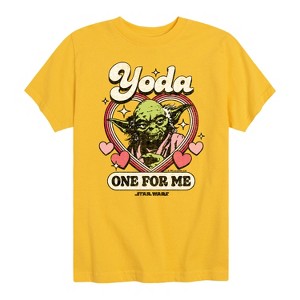 Boys' - Star Wars - Valentine Yoda One For Me Short Sleeve Graphic T-Shirt - 1 of 4