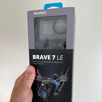  AKASO Brave 7 LE 4K30FPS 20MP WiFi Action Camera with Touch  Screen EIS 2.0 Zoom Remote Control 131 Feet Underwater Camera with 2X  1350mAh Batteries Support External Microphone Vlog Camera : Electronics