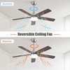 TOBILI 42 Inch Ceiling Fan 5 Blades Noiseless Reversible Dc Motor With Led Light - 3 of 4