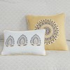 8 Pcs Elegant Floral Print Cotton Reversible Comforter Set, All Season Home Textile fits Lux Bedroom Decor - 2 of 4