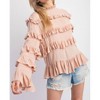 Women's Poly Crepe Tiered Doeskin Top - Easel - 2 of 3