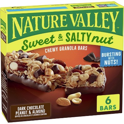 Nature Valley Sweet & Salty Dark Chocolate-Peanut & Almond Granola Bars - 6ct