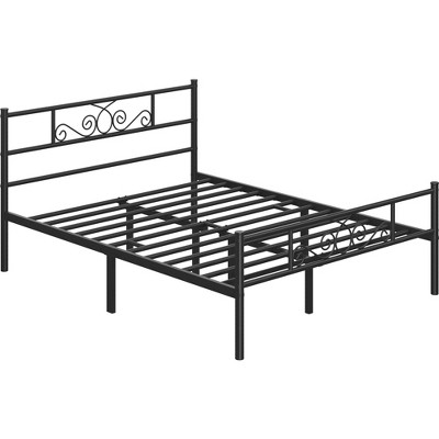 Yaheetech Metal-Framed Platform Bed with Headboard and Footboard