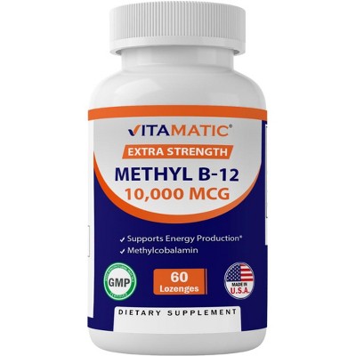 Methyl B12 (Methyl-cobalamin) 10,000 mcg - 60 Lozenges