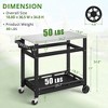 Arceso HDPS Outdoor Grill Cart, Pizza Oven Stand with Stainless Steel Top, Outdoor Bar Cart with 2 Total Lock Casters for Patio Grilling - 3 of 4