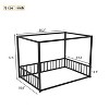 CAVINAS Twin/Full/Queen Size Kid Sunshade Floor Bed,Metal Canopy Toddler Bed Frames,Floor Bed for Kids,Girls&Boys,No Box Spring Needed - 3 of 4