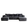 133.86" Cloud Modular U-Shaped Sectional Sofa with Ottoman, Soft Corded Fabric, Deep Seat Frameless Couch, High-Density Foam, No Assembly Required - 2 of 4