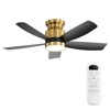 TOBILI 42 Inch Flush Mount Ceiling Fans with LED Light 22W and 5 ABS Fan Blades for Bedroom Patio - 2 of 4