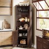 Lantine 68“ Tall Corner Cabinet, Farmhouse Wooden Kitchen Storage Cabinet with Doors and Shelves, for Living Room, Bathroom, Home Office, Brown - 3 of 4