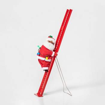 17" Battery Operated Climbing Santa Decorative Christmas Figurine - Wondershop™