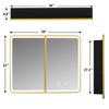 HBEZON Medicine Cabinet with Mirrors and Lights, Recess/Wall Mount Bathroom Cabinet, 3 Mode LED Lights, Anti-Fog, Dimmable, Memory Function - 2 of 4
