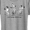 Women's - Peanuts - Snoopy Just Keep Dancing Short Sleeve Graphic T-Shirt - 2 of 4