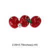Unique Bargains Christmas Brooches YNCP7335 Alloy Dripping Wax Red 2.09"x0.79" 1 Pc - 3 of 4