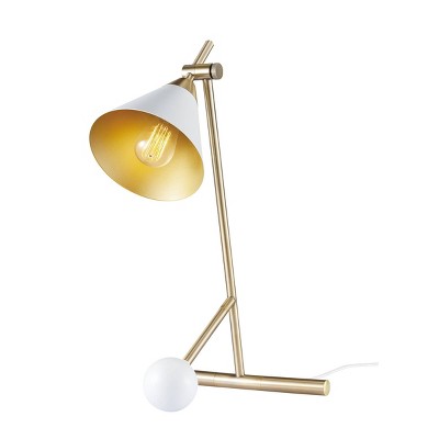 white and gold desk lamp