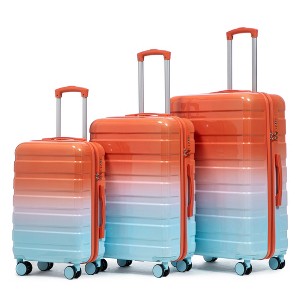 Mlmh & Kngwa 3 pcs Spinner Wheel Luggage With Gradient Color - 1 of 4