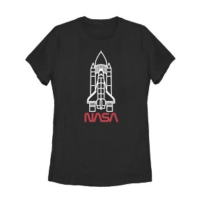 Women's NASA Minimal Rocket Launch T-Shirt - 1 of 3