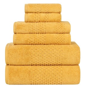 Zero Twist Waffle Textured Cotton Medium Weight Towel Set by Blue Nile Mills - 1 of 4
