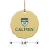 Cal Poly Primary Logo Porcelain Scalloped Holiday Christmas Tree Ornament - 3 of 4