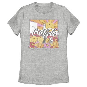 Women's Coca Cola Unity Square Lyrics Logo T-Shirt - 1 of 4