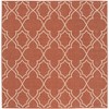 Hauteloom Unique Rust Red Lattice Trellis Outdoor Rug - 4 of 4