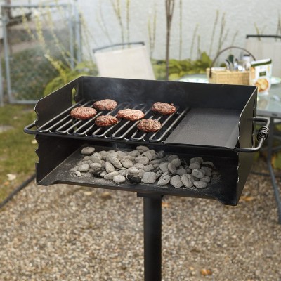 Heavy Duty Black Steel Outdoor Charcoal BBQ Grill