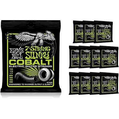 Ernie Ball 2728 Cobalt 7-String Regular Slinky Electric Guitar Strings - Buy 10, Get 2 FREE