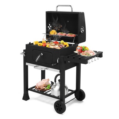 Winado Outdoor Charcoal Grill With Foldable Side Table And Wheels