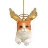 Design Toscano Honor the Feline: Orange Tabby Holiday Cat Angel Ornament - 3 of 4
