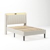 ALEXOUN Platform Bed Frame with Fabric Upholstered Headboard, Wooden Slats Support,for Bedroom,Apartment, - 4 of 4