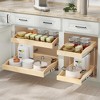LOVMOR 2 Tier Pull Slide Out Cabinet Organizer , Cabinet Drawer Organizer with U Bracket, Pull Out Drawer for Kitchen Cabinet - 2 of 4