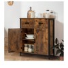 USIKEY Storage Cabinet, Industrial Floor Cabinet with 2 Drawers & Doors, Freestanding Storage Cabinet with Shelf, for Living Room, Bedroom, Kitchen - 3 of 4