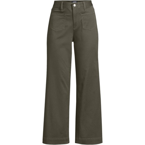 Lands' End Women's High Rise Patch Pocket Chino Crop Pants : Target