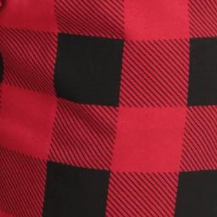 buffalo plaid - red black 100% organic cotton