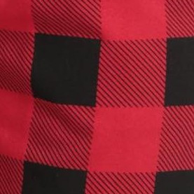 buffalo plaid - red black 100% organic cotton