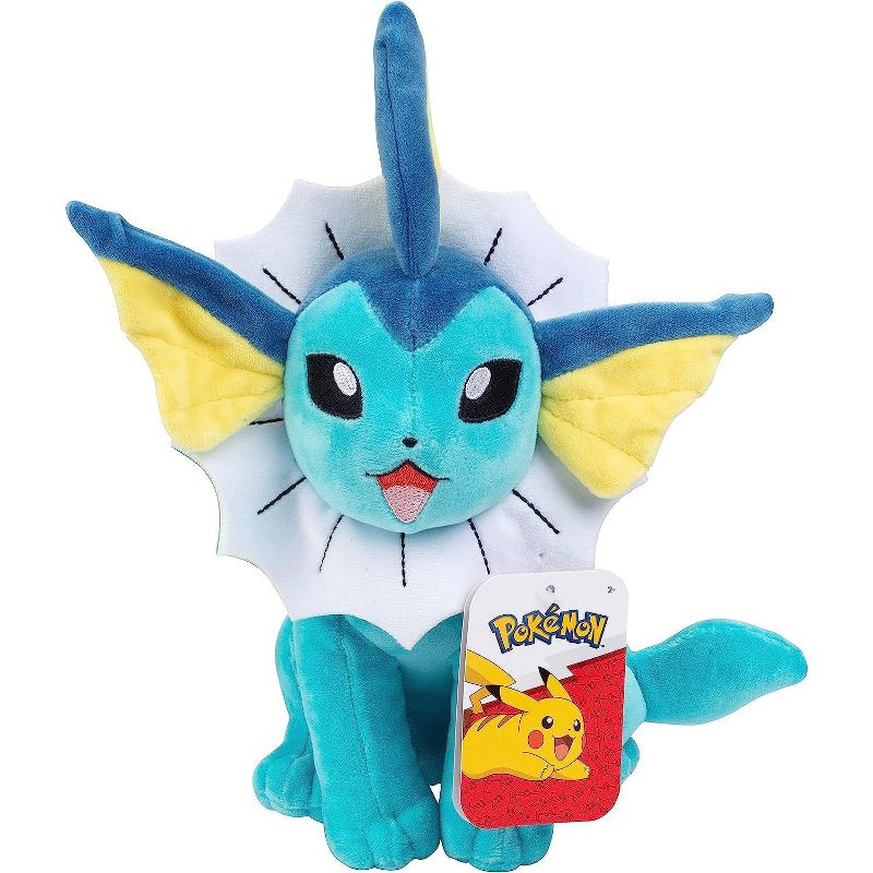 Pokémon Vaporeon 8" Plush - Officially Licensed - Quality & Soft Stuffed Animal Toy - Add Vaporeon to Your Collection! Gift for Kids & Fans of Pokemon, 1 of 4