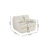 Oversized Corduroy Swivel Chair,44" Wide Full Compression Lounge Sofa with Memory Foam,360° Rotating Lazy Accent Chair-Baofuwish - 4 of 4
