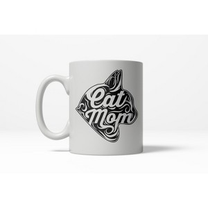 Crazy Dog T-Shirts Cat Mom Artistic Shilouette Funny Crazy Cat Lady Ceramic Coffee Drinking Mug  - 11oz - 1 of 4